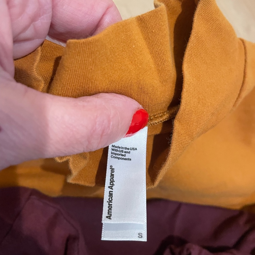 American Apparel Mock Neck Tops In Size S - Picture 2 of 4